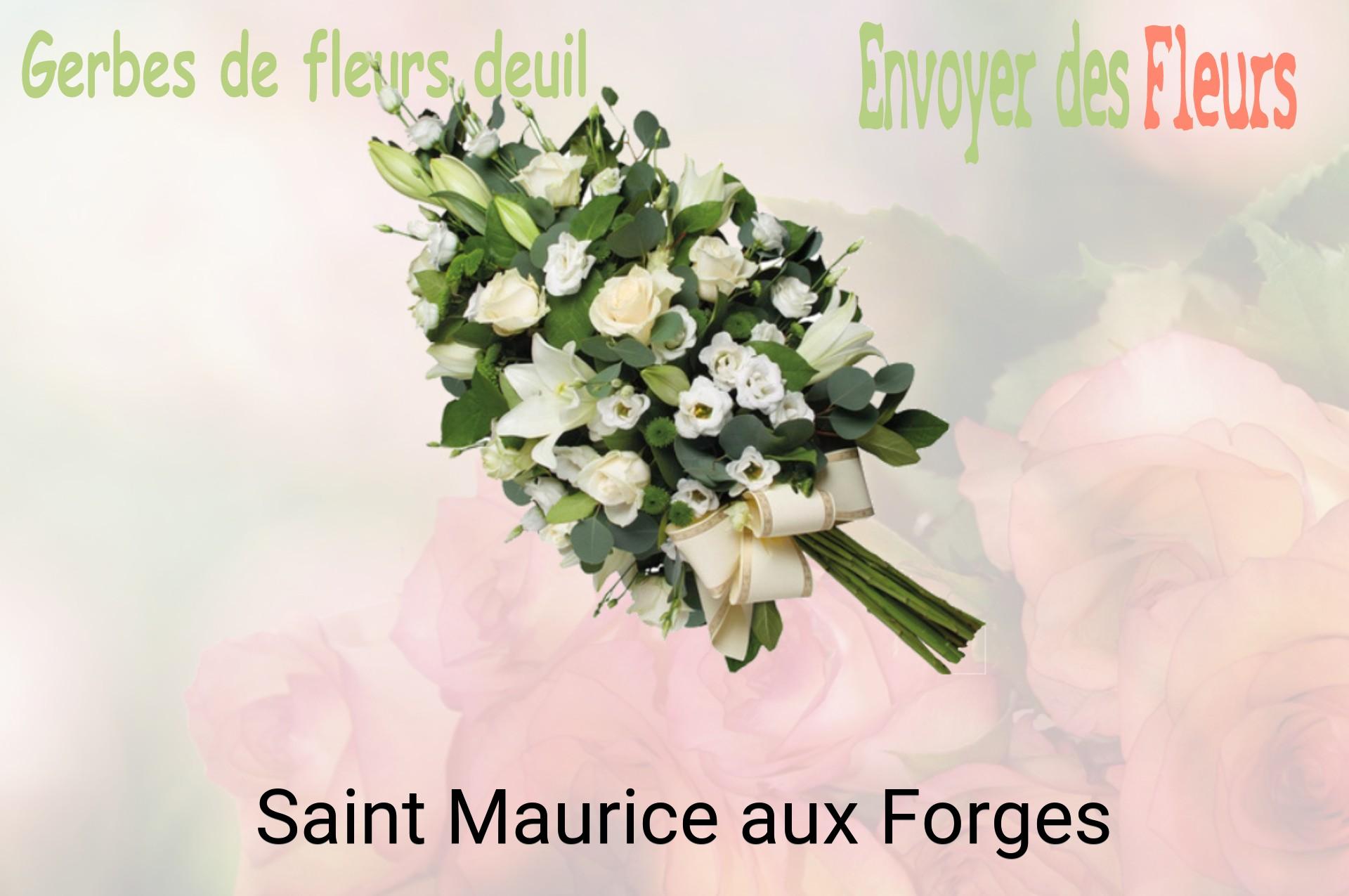 Gerbe de fleurs de deuil livrée à Saint-Maurice-aux-Forges